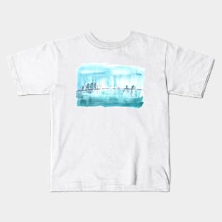 Sailboats on the horizon Kids T-Shirt